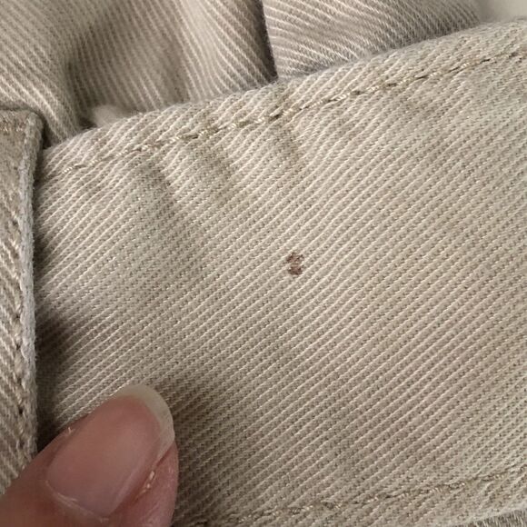 Loft Women’s High Rise Paper Bag Cropped Pants Beige/ Khaki  Size 12 Petite - Picture 11 of 16